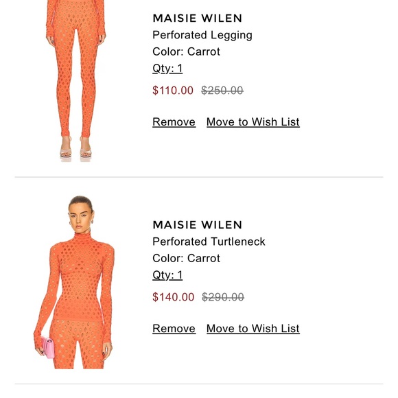 Orange Maisie Wilen Two Piece Set - Picture 3 of 3